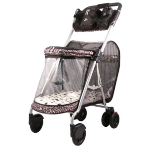 3Q PET AT4C-LP-Panoramic Pet Stroller in Leopard