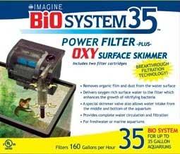 TopDawg Pet Supply Bio System Aquarium Filter Plus Power Skimmer -up To 35 Gallons