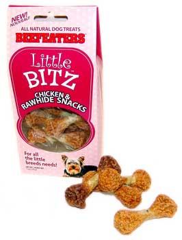 TopDawg Pet Supply Little Bitz Chicken and Rawhide Dumbbells 3oz