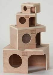 TopDawg Pet Supply Wooden Rabbit Hut Hideout 14x9x18