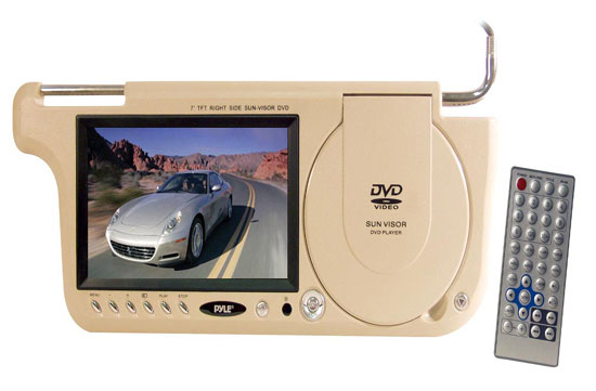 SOUND AROUND/PYLE INDUSTRIES PLDVSL7T 7 TFT Left Side Sunvisor DVD (Tan)