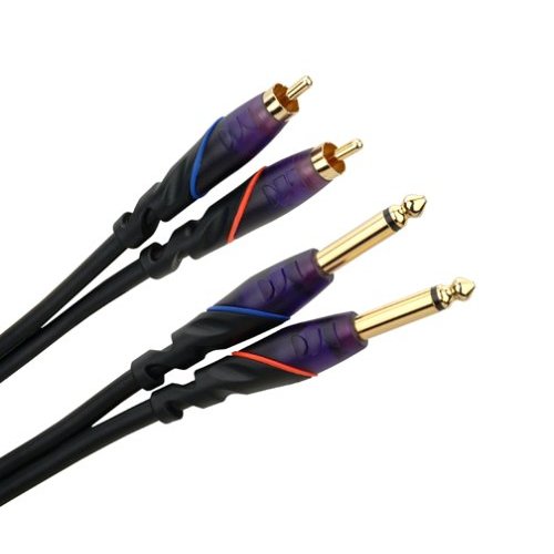 MONSTER LLC MDJCR2M 2 meter pair RCA to 1/4 Inch cable