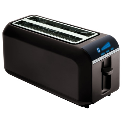 Tfal TT6802002 Digital 4 slice Toaster Black
