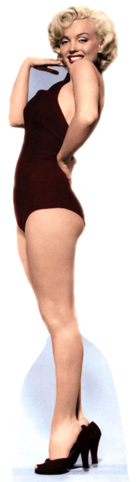 Advanced Graphics 361 Marilyn Monroe Burgundy Bathing Suit LifeSize Cardboard StandUp
