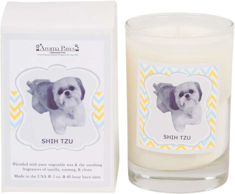 Aroma Paws 223 Breed Candle Glass Gift Box   Peppermint Lemongrass 5 Oz