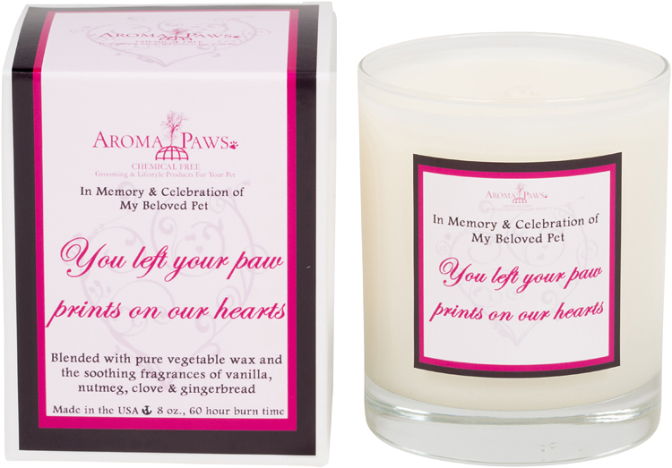 Aroma Paws 231 - Memorial Candle - Heart - Burgundy - 12 Oz
