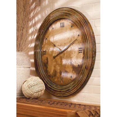 CBK 65214 Clock Wall Round Textured Distressed