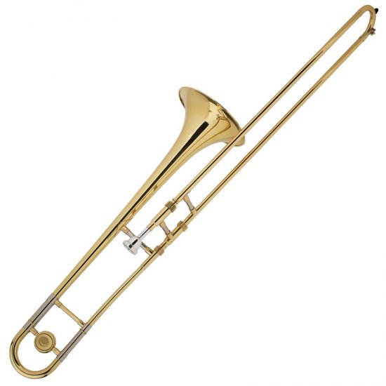 Cecilio TB280  Gold Lacquer Bb Trombone With Silver Finish