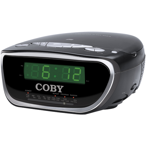 Coby CDRA147 Digital AM/FM Dual Alarm Clock Radio with Stereo CD Player