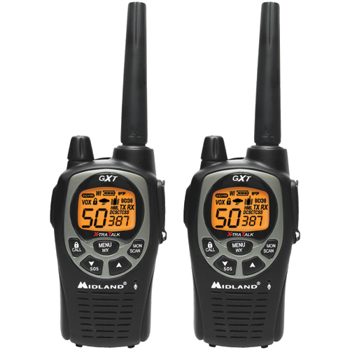 Midland GXT1000VP4 50Channel GMRS Radio Pair Pack with Batteries DropIn Charger
