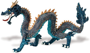 Prosperity Gua Safari 60438 Blue Chinese Dragon Fantasy Figure- Pack of 3