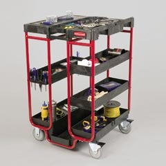 Rubbermaid RCP 9T57 BLA Ladder Cart with Open Ends Rubbermaid RCP 9T57 BLA Ladder Cart with Open Ends