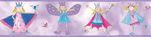 Roommates RMK1014BCS Fairy Princess Peel amp; Stick Border