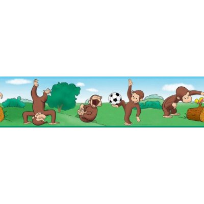 Roommates RMK1088BCS Curious George Peel and Stick Border