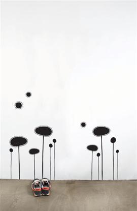 ferm Living 202801 WallStickers Fairy Flower black