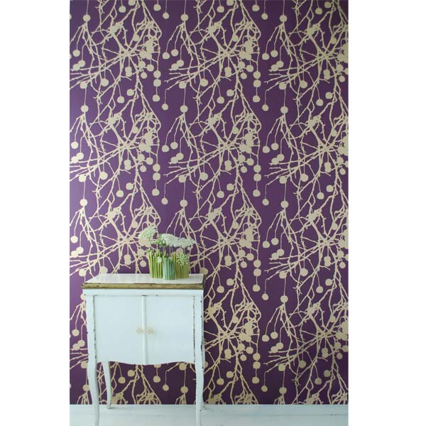 wallpaper purple and gold. ferm Living 139 Wallpaper Tree