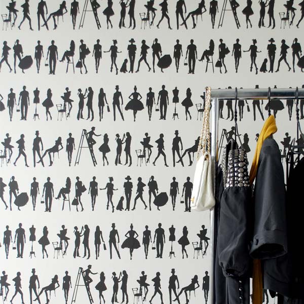 ferm Living 141 Wallpaper Fashion- black-white