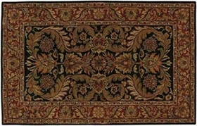 A103-3353 Black Ancient Treasures Collection Rug - 3 Feet 3 Inches X 5 Feet 3 Inches