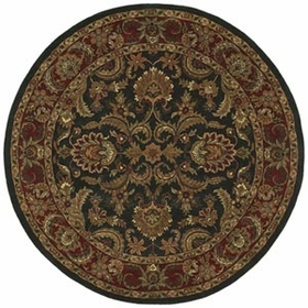 A108-8rd Black Ancient Treasures Collection Rug - 8 Feet Round
