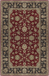 CRN6013-1014 Burgundy Crowne Collection Rug - 10 x 14 Ft