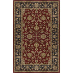 CRN6013-69 Burgundy Crowne Collection Rug - 6 x 9 Ft