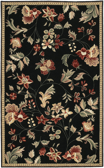 FLO8907-264 Black Flor Collection Rug - 2ft 6in X 4ft