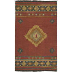 JT1033-268 Red Clay Jewel Tone Collection Rug - 2 Ft 6 Inches x 8 Ft