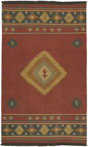 JT1033-58 Red Clay Jewel Tone Collection Rug - 5 x 8 Ft