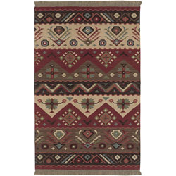 JT8-23 Red Jewel Tone Collection Rug - 2ft X 3ft