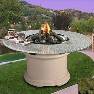 California Outdoor Concepts 201A-AD-PG2-PEB Del Mar-Adobe-Fire Pit-Smoked Glass-Pebble Granite-LP Gas