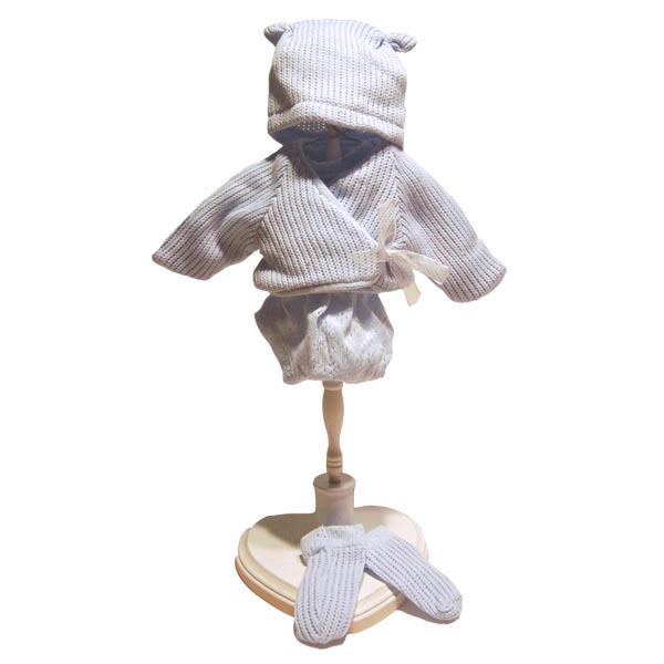 Dolls By Berenguer R0032 Blue Knitted Sweater Outfit - Size 9.5 Inches