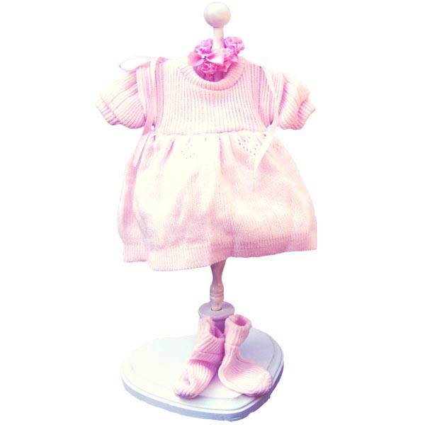 Dolls By Berenguer R0041 Pink Knitted Dress Combo - Size 14 Inches