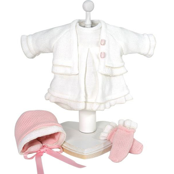 Dolls By Berenguer R0011 18 Inch White Knitted Dress Combo