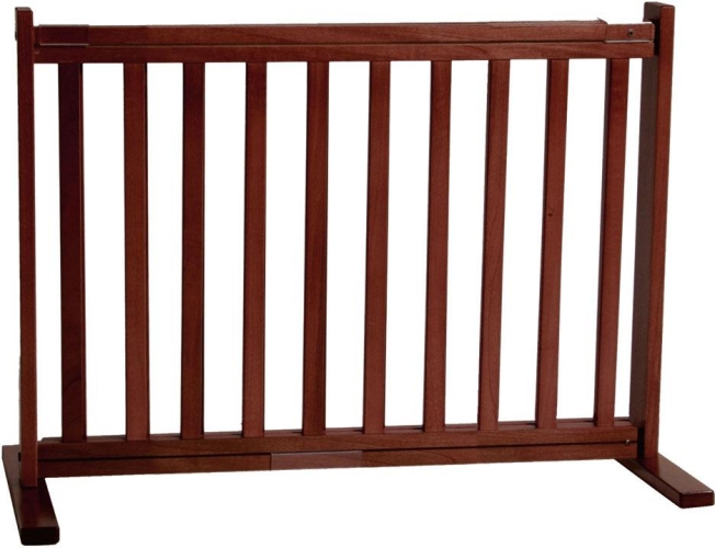 Dynamic Accents 42204 - 20 Inch All Wood Small Free Standing Gate - Mahogany