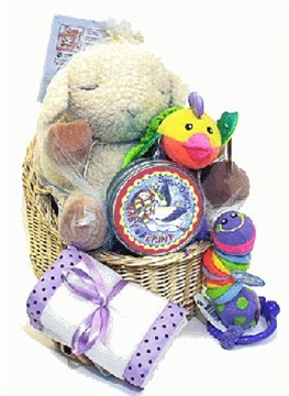 Emerald Baby EB-TSS-92 - The Sleeping Sheep Baby Basket - Regular