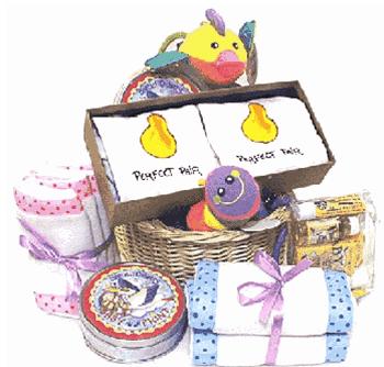 Emerald Baby EBATB88  The All Twins Basket  Twins Gift Basket