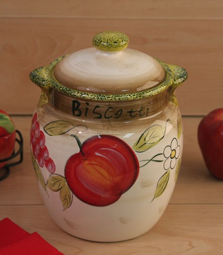 Lorenzo Import AO323-313 Cookie Jar Fruit Blossom