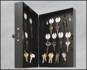 28 Key Hook Style Cabinet - Black