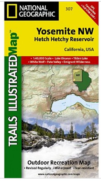 Ti00000307 Map Of Yosemite Nw - Hetch Hetchy Reservoir - California