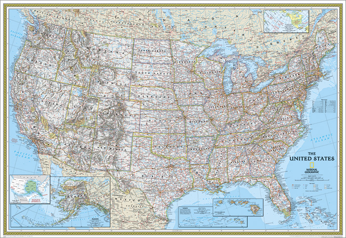 UPC 749717029873 product image for RE00602987 United States Classic Map - Enlarged | upcitemdb.com