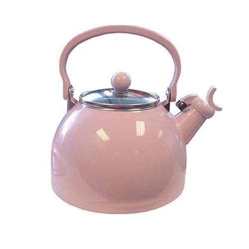 60601 Pink - Whistling Tea Kettle With Glass Lid