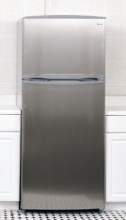 Summit Appliances FF1625SS Full Size Stainless Steel Frost-Free Refrigerator-Freezer - Stainless Steel And Platinum