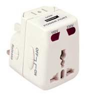 Travelon 19658-80 Worldwide Adapter And USB Charger - White Travelon 19658-80 Worldwide Adapter And USB Charger - White