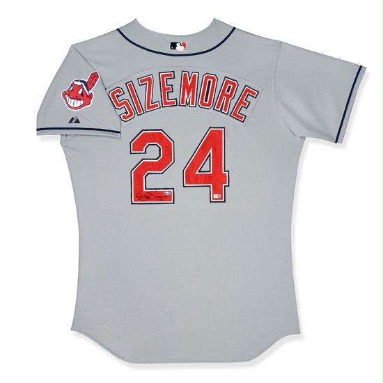 Upper Deck 65663 Grady Sizemore Autographed Cleveland Indians Away/Gray Jersey (UDA)