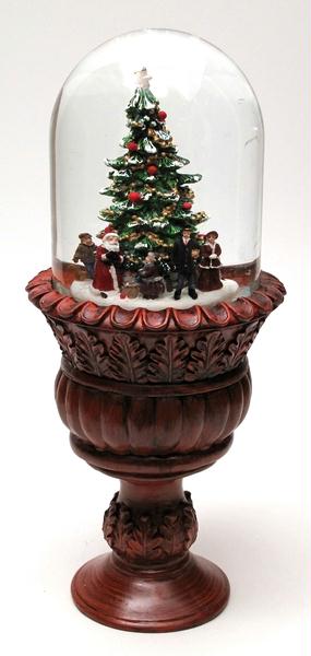Roman Musical Christmas Tree with Santa Waterglobe