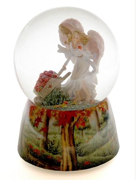 Roman Seraphim Musical Waterglobe  Fall