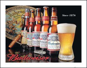 Tin Sign History of Bud