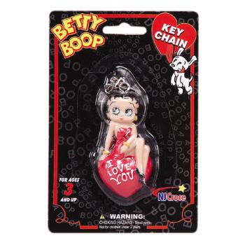 Betty Boop 393201 Betty Boop I Love You 3D Bendable Key Chains- Case of 12