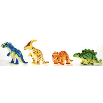 373526 11.5 4 Assorted Bean Bag Dinosaurs- Case Of 36