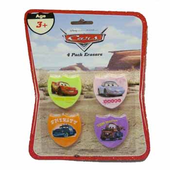 Cars 335267 Cars 4 Pack Die Cut Erasers- Case of... by Cars